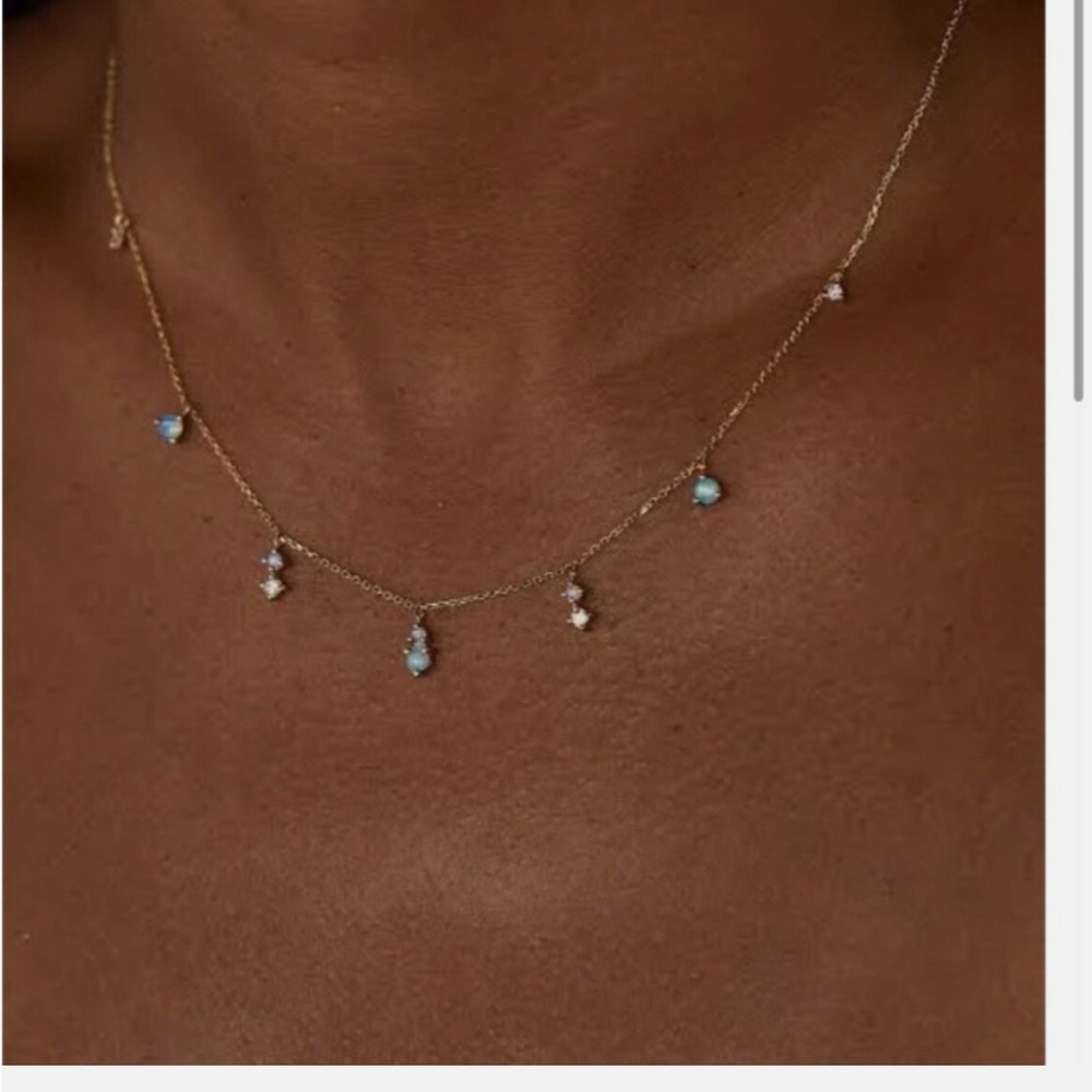 Wwake Cascade Opal and Diamond Necklace